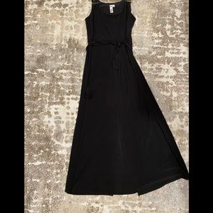 Black Maxi Dress with Slit